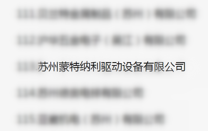 吳江區(qū)百強企業(yè)、納稅大戶，蒙納驅動榜上有名